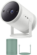 Samsung SP-LFF3CLAXXZA 30-100 Inch The Freestyle Gen2 Smart Projector with a Samsung VG-SCLB00NS The Freestyle Skin and Cradle - Forest Green (2023)