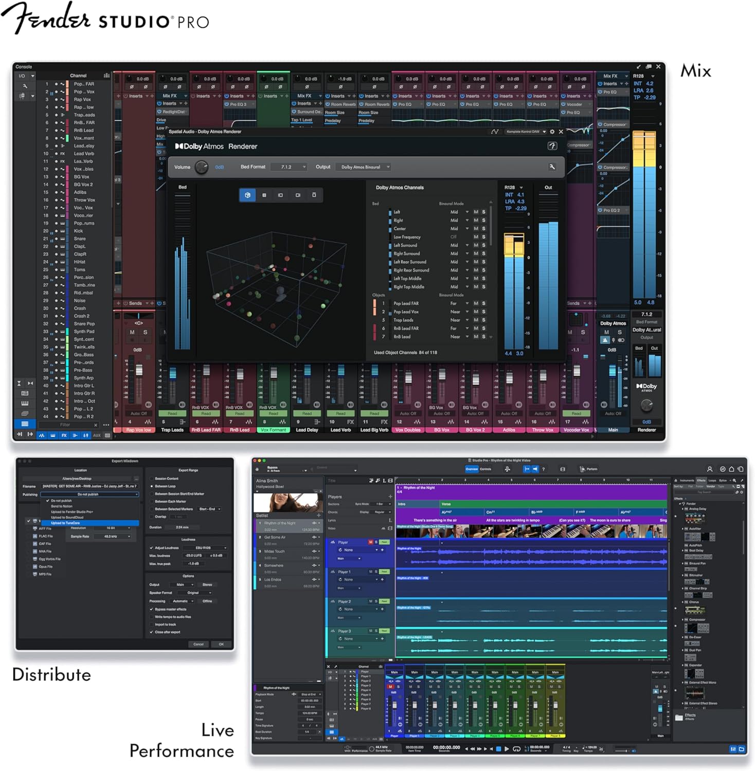 Fender Studio Pro 8 — Perpetual License Upgrade PC/Mac Online Code Full Music Production Software, Digital Audio Workstation, Guitar Recording Software, Fender Amp Modeling, Audio-to-MIDI Tools, Mix & Master, Unlimited Tracks