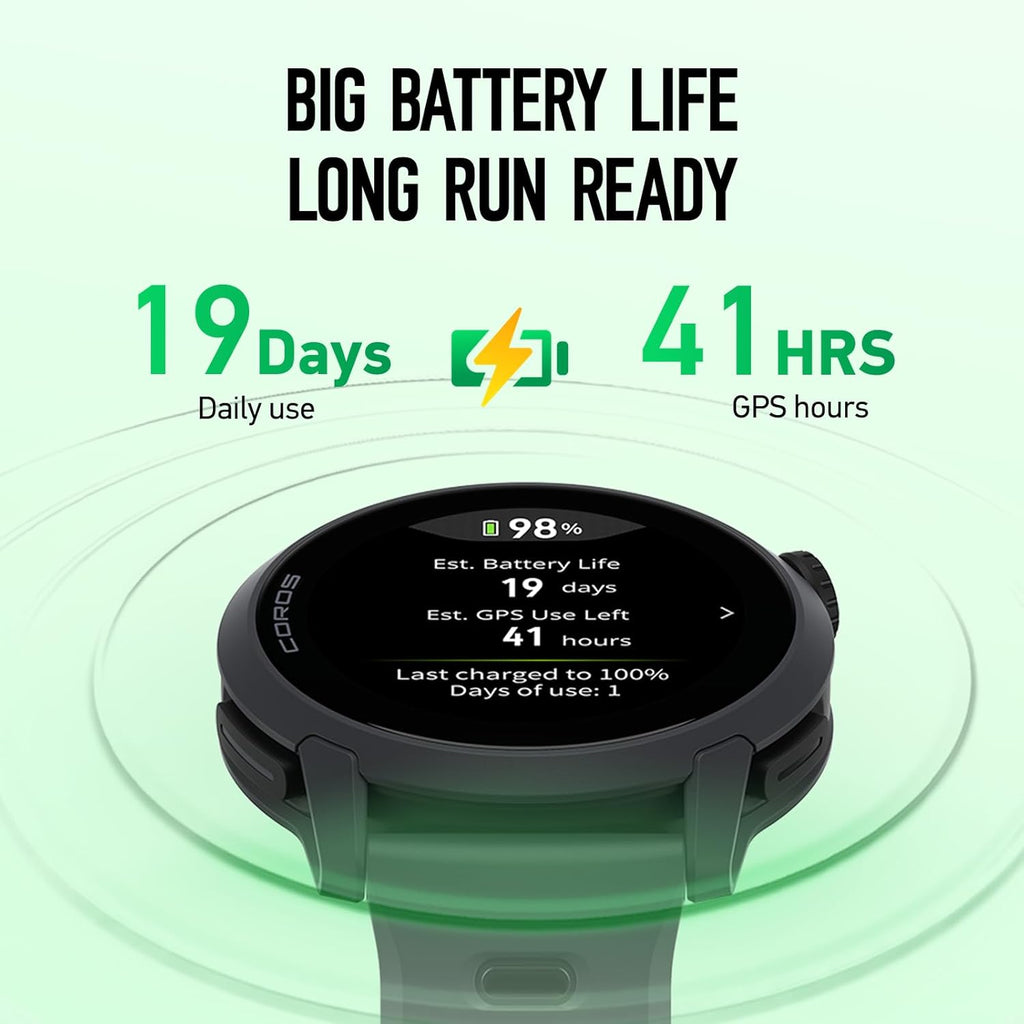 COROS PACE 4 Ultralight Sport GPS Watch, 1.2" AMOLED Touchscreen,19 Days of Daily use, Voice Features, Advanced Training Tools, Accurate GPS, Heart Rate Monitor, Run (White Silicone)