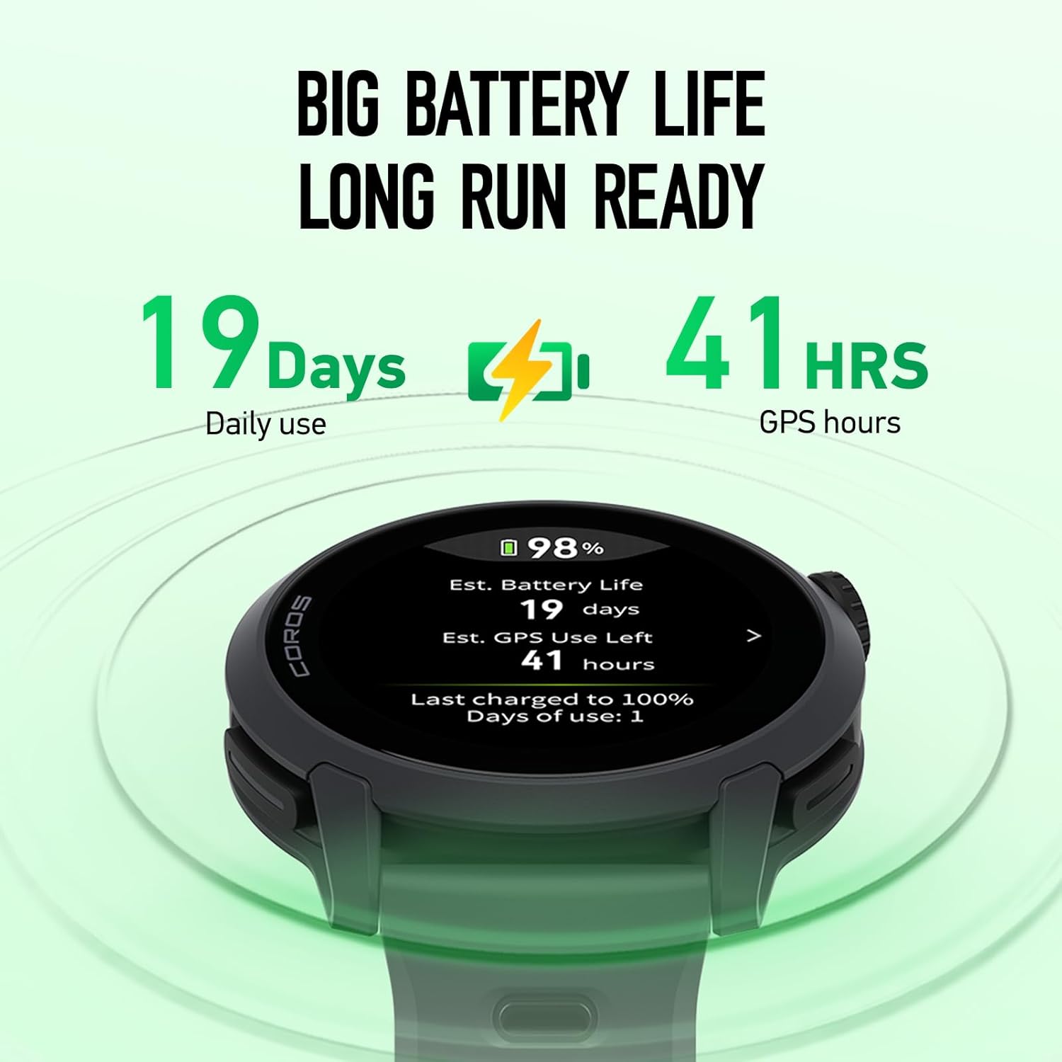 COROS PACE 4 Ultralight Sport GPS Watch, 1.2" AMOLED Touchscreen,19 Days of Daily use, Voice Features, Advanced Training Tools, Accurate GPS, Heart Rate Monitor, Run (White Silicone)