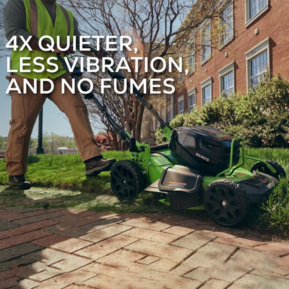 Greenworks 82V 21" Self-Propelled Lawn Mower, 8.0Ah Battery + Dual Port Charger