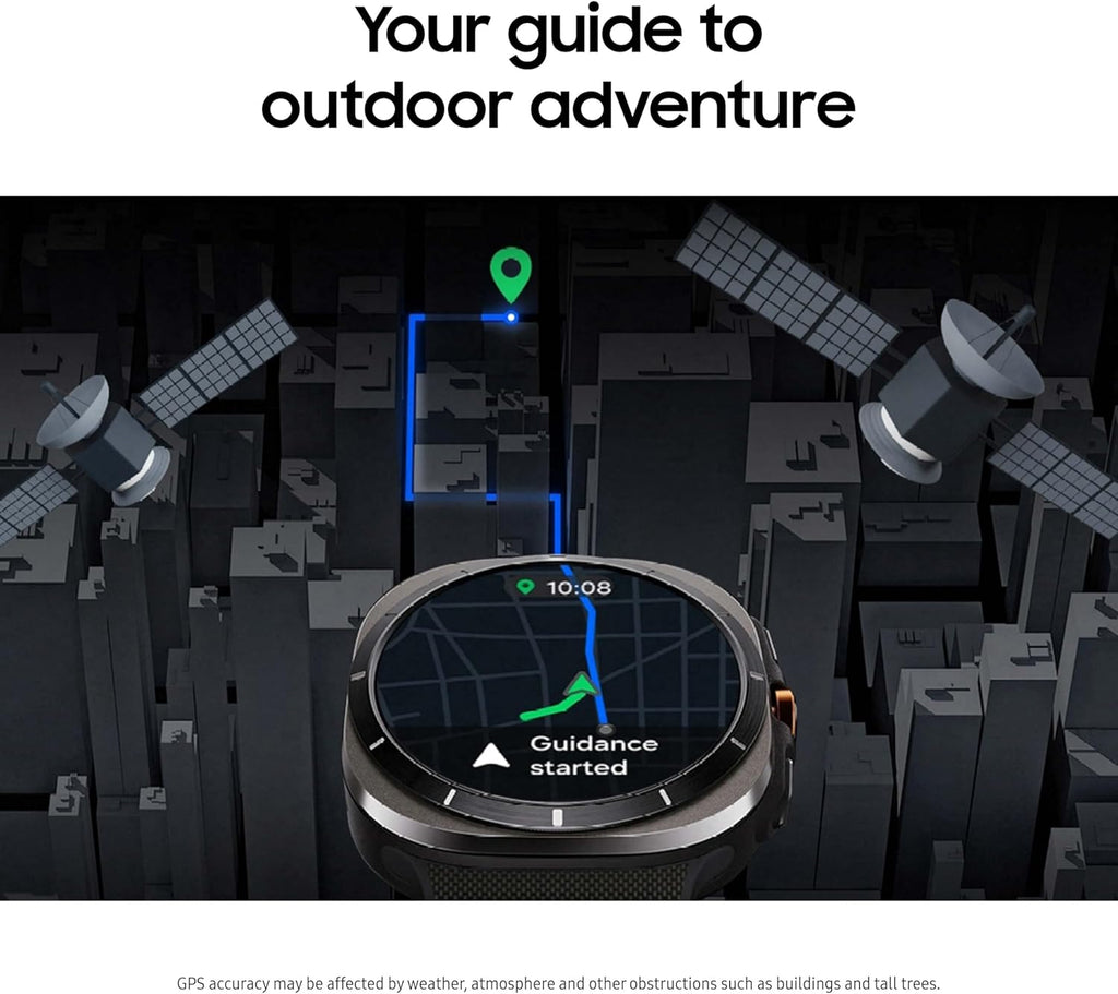 SAMSUNG Galaxy Watch Ultra 47mm LTE AI Smartwatch w/Energy Score, Wellness Tips, Heart Rate Tracking, Sleep Monitor, Fitness Tracker, GPS, 2024,Titanium Silver (Renewed)