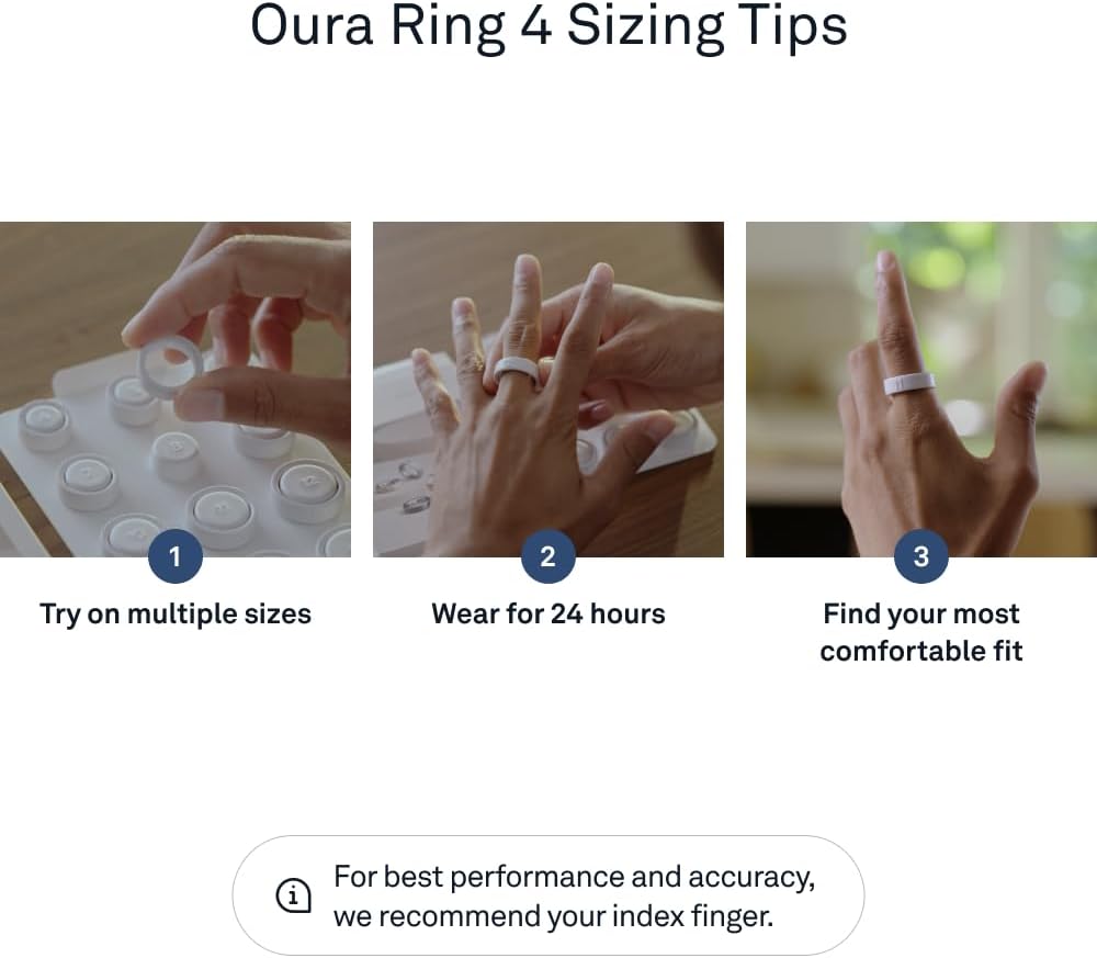 Oura Ring 4 - Silver - Size 8 - Sleep, Activity, Women's Health, AI Advisor, Up to 8 Days of Battery Life, Size Before You Buy, Android & iOS Compatible
