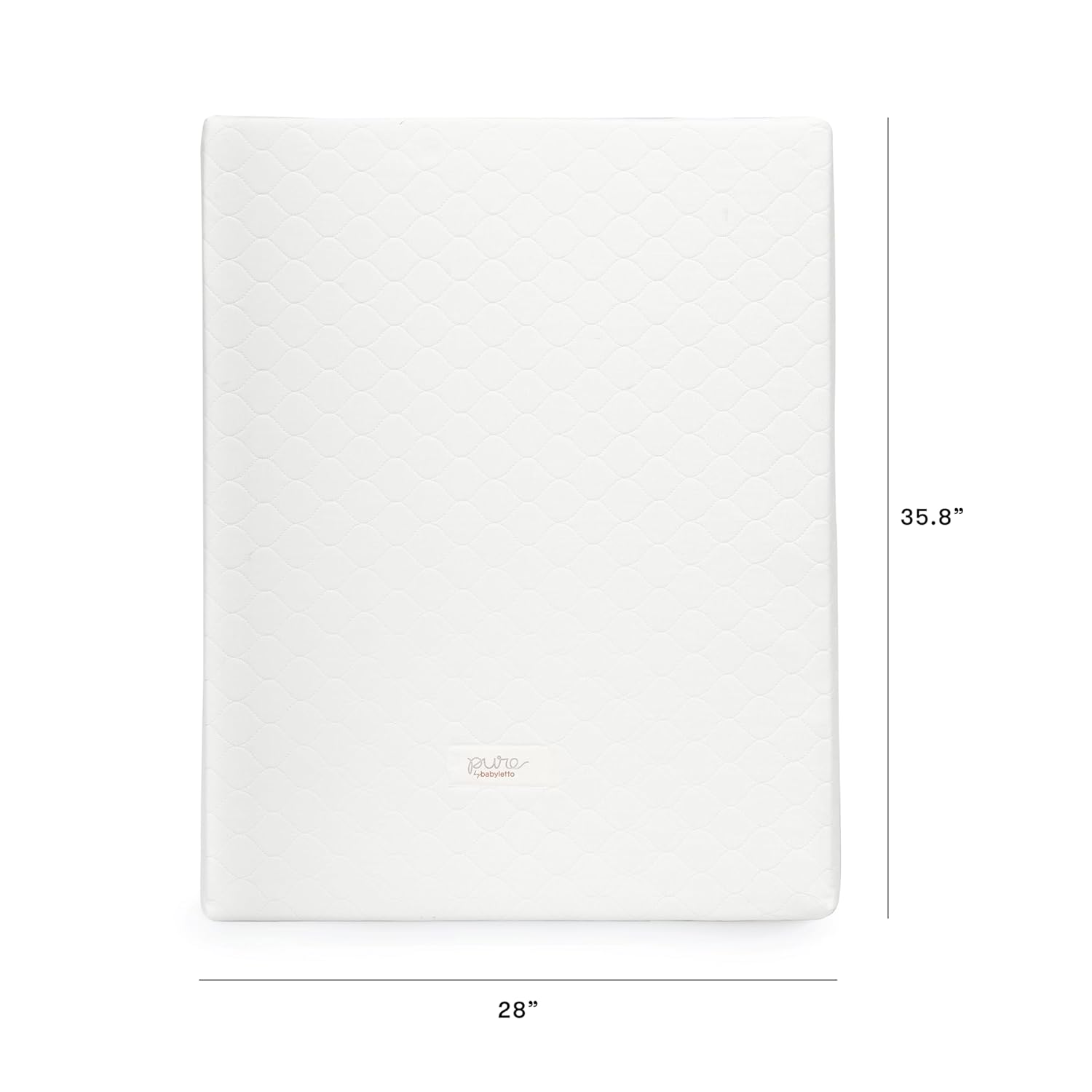 Babyletto Pure Core 4" Midi Crib Mattress, Hybrid Waterproof Cover, Lightweight, Greenguard Gold Certified