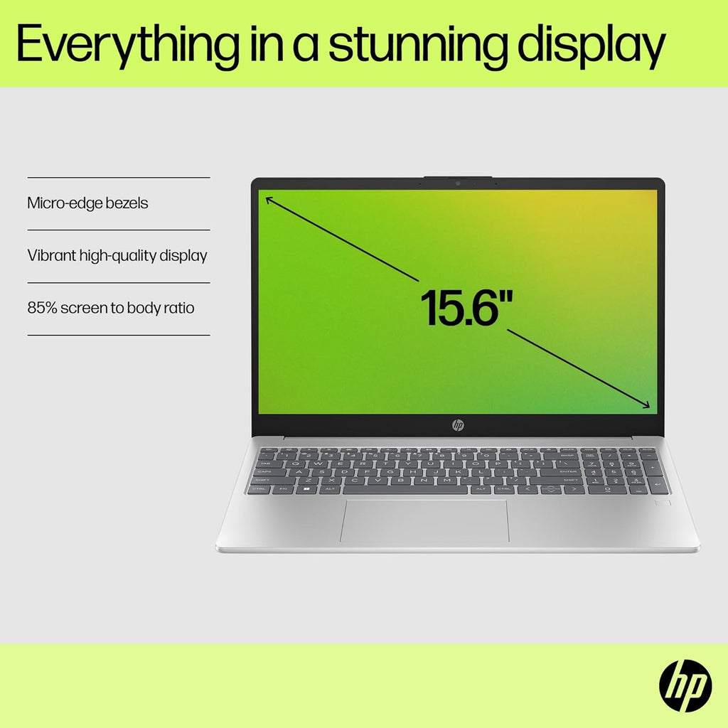 HP 15.6" FHD Laptop 2026 Edition with Copilot AI, 16GB RAM, 1TB SSD, Intel Processor, Long Battery Life, Lightweight 3.64 lbs, Microsoft 365, Windows 11 for Students & Office