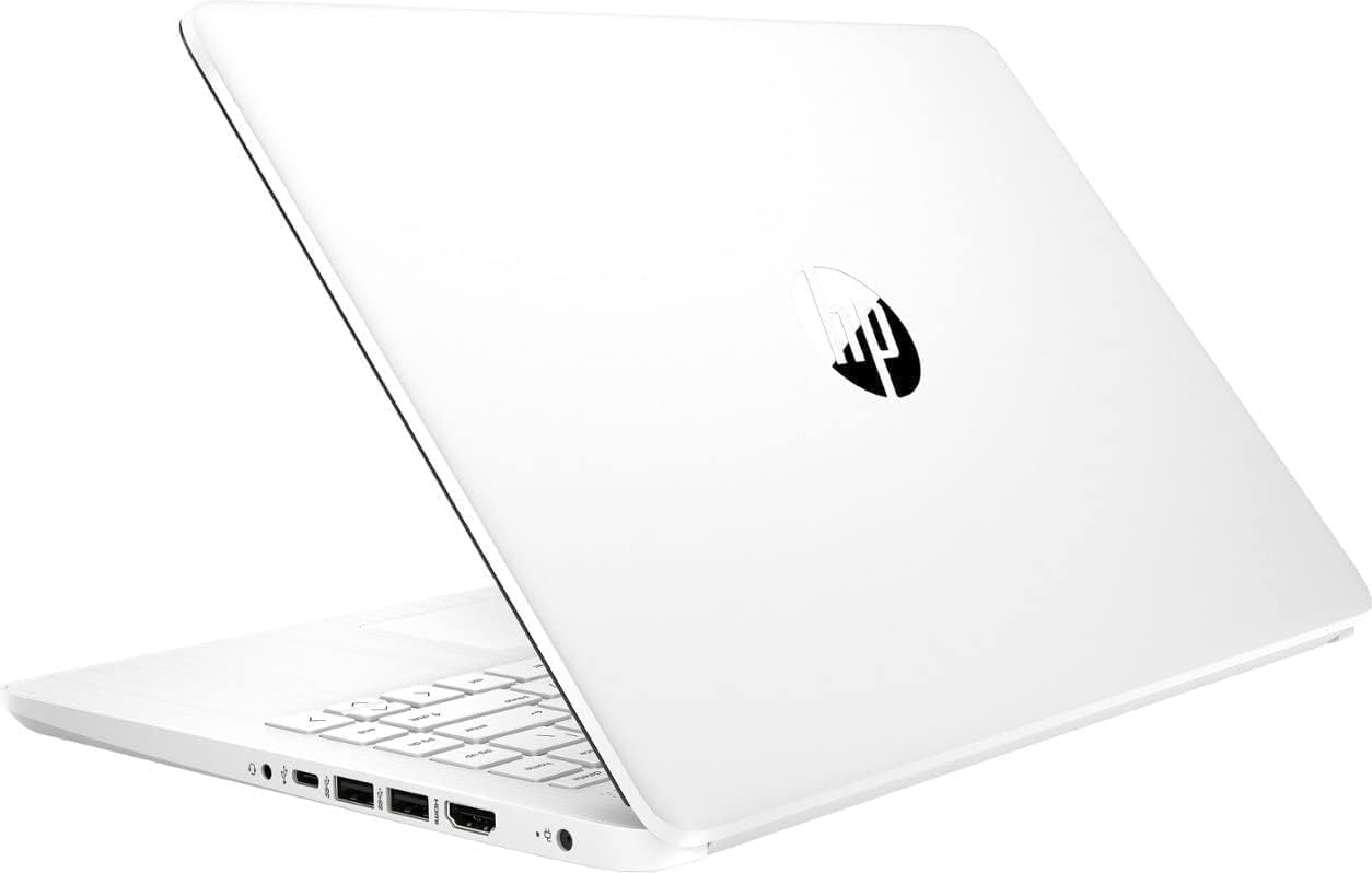 HP 14" Business Laptop, 1-Year Office 365 with Copilot AI, Dual-Core Intel Processor, Win 11, PLUSERA Earphones, Snowflake White–Best Value (Snowflake White, 16GB RAM | 1.1TB Storage)