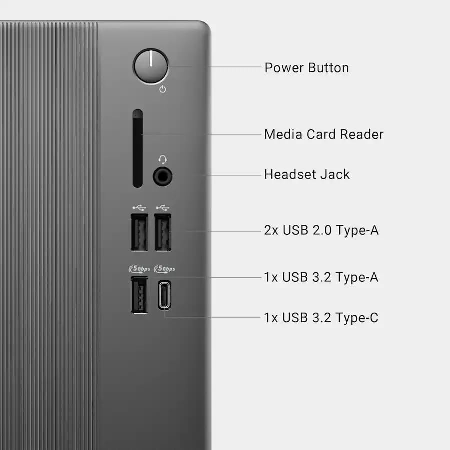 Dell Secure & Productive Business Tower Desktop, Intel 10-Core Ultra 5 225, 16GB DDR5 RAM, 1TB Storage(512GB SSD & 512GB External), HDMI, DP, Wi-Fi 6, RJ45, USB-C, Headset Jack, Windows 11