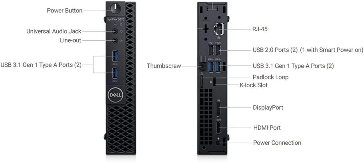 Dell Optiplex 3070 Micro PC | Windows 11 Pro | Intel i5-9500 | 16GB RAM + 500GB SSD | 5G WiFi + BT | Mini Desktop Computer (Renewed)
