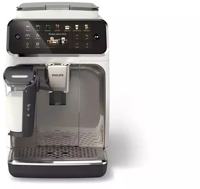 Philips Kaffeevollautomat Serie 4400 EP4443/70 LatteGo-Milchsystem Weiß Und Silber